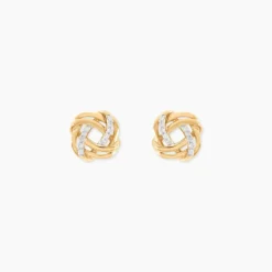 Boucles D'Oreilles Puces Otieno Or Jaune Diamant