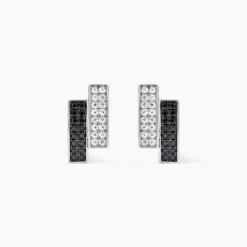 Boucles D'oreilles Puces Ouarida Argent Blanc Oxyde De Zirconium