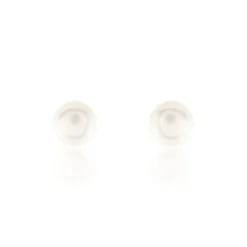 Boucles D'oreilles Puces Pascaloun Argent Perle De Culture