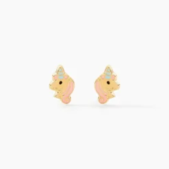 Boucles D'oreilles Puces Pegasus Or Jaune