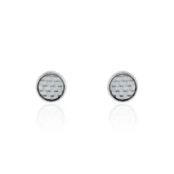 Boucles D'oreilles Puces Phebus Him Classique Acier Blanc