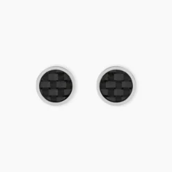 Boucles D'oreilles Puces Phebus Him Classique Acier Blanc