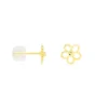 Boucles D'oreilles Puces Philine Fleur Or Jaune