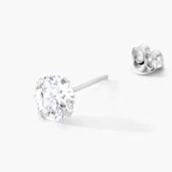 Boucles D'oreilles Puces Philia Argent Blanc Oxyde De Zirconium