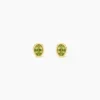 Boucles D'Oreilles Puces Poem Argent Jaune Péridot