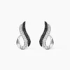 Boucles D'oreilles Puces Priscillia Argent Blanc Oxyde De Zirconium