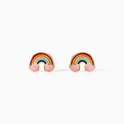 Boucles D'oreilles Puces Raine Or Jaune