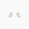 Boucles D'oreilles Puces Regana Or Jaune Oxyde De Zirconium