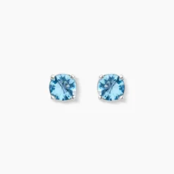 Boucles D'oreilles Puces Rio Argent Blanc Oxyde