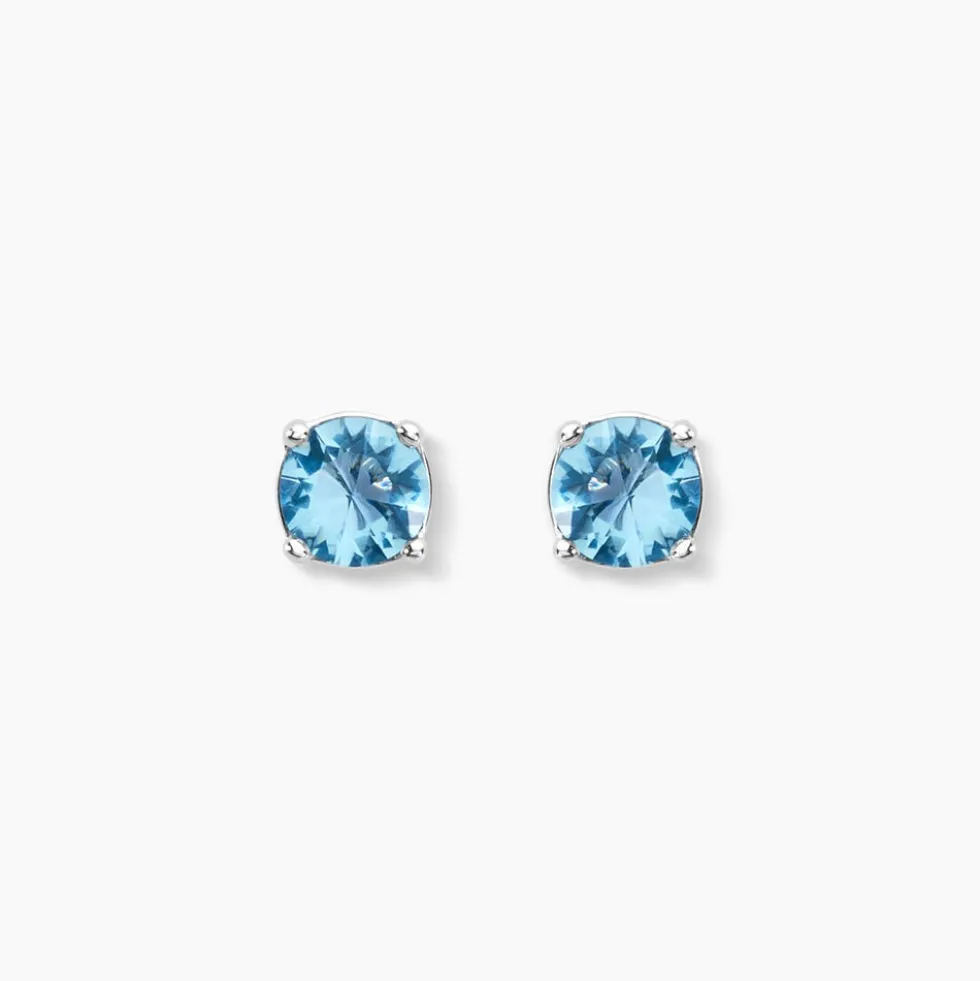 Boucles D'oreilles Puces Rio Argent Blanc Oxyde