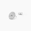 Boucles D'oreilles Puces Salvia Argent Blanc Oxyde De Zirconium