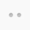Boucles D'Oreilles Puces Saria Argent Blanc Oxyde De Zirconium