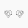 Boucles D'oreilles Puces Shainy Argent Blanc