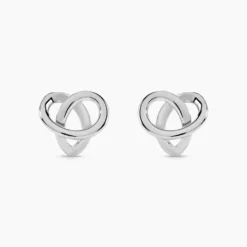Boucles D'oreilles Puces Shainy Argent Blanc