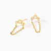 Boucles D'Oreilles Puces Sheima Acier Jaune Cristal