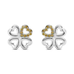 Boucles D'oreilles Puces Sigrid Argent Blanc Oxyde De Zirconium