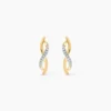 Boucles D'oreilles Puces Smina Or Jaune Diamant