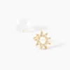 Boucles D'Oreilles Puces Sosimo Or Jaune Oxyde De Zirconium