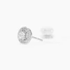 Boucles D'oreilles Puces Star Or Blanc Oxyde De Zirconium