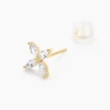 Boucles D'oreilles Puces Stellia Or Jaune Oxyde De Zirconium