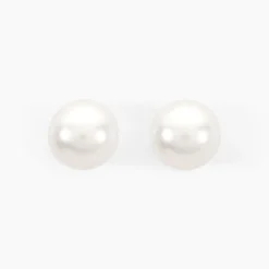 Boucles D'oreilles Puces Suki Or Jaune Perle De Culture