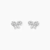 Boucles D'oreilles Puces Suna Argent Blanc Oxyde De Zirconium