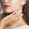 Boucles D'oreilles Puces Sylla Argent Blanc Oxyde De Zirconium