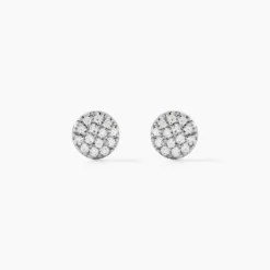 Boucles D'oreilles Puces Teani Or Jaune Diamant