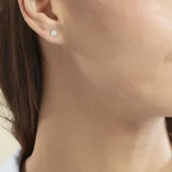 Boucles D'oreilles Puces Teani Or Jaune Diamant
