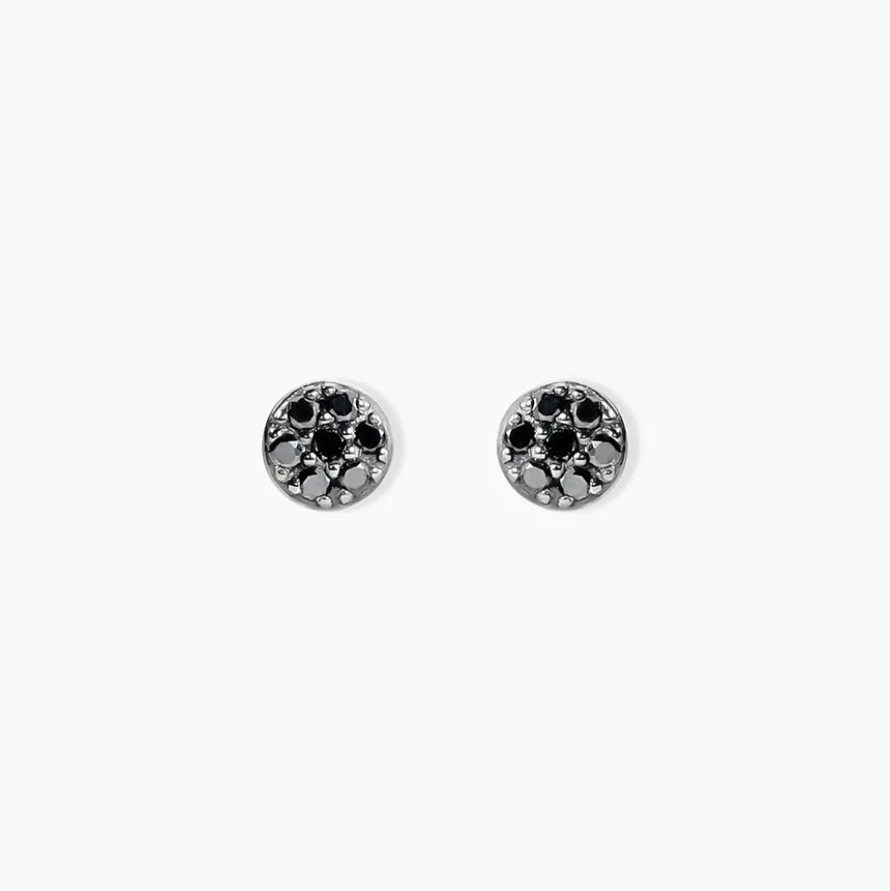 Boucles D'oreilles Puces Teani Or Blanc Diamant
