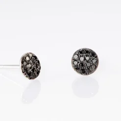 Boucles D'oreilles Puces Teani Or Blanc Diamant