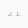 Boucles D'oreilles Puces Thylane Argent Blanc Oxyde De Zirconium