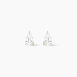 Boucles D'oreilles Puces Tierra Or Jaune Oxyde De Zirconium