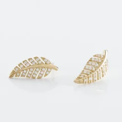 Boucles D'oreilles Puces Tourkia Or Jaune Oxyde De Zirconium