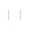 Boucles D'oreilles Puces Tullia Argent Blanc