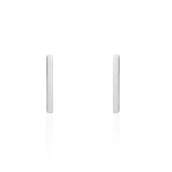 Boucles D'oreilles Puces Tullia Argent Blanc