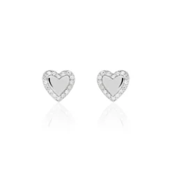 Boucles D'oreilles Puces Tylvina Argent Blanc Oxyde De Zirconium