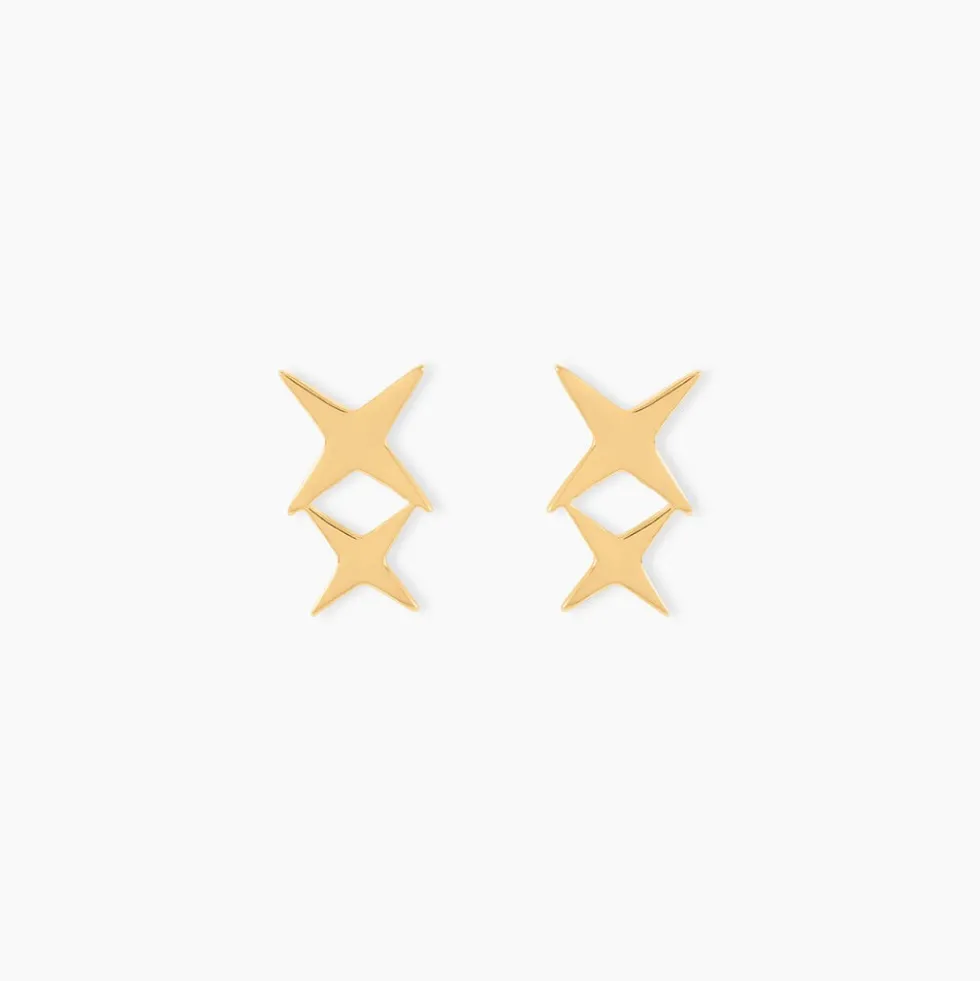 Boucles D'Oreilles Puces Usagi Or Jaune