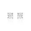 Boucles D'oreilles Puces Victoria Or Blanc Diamant