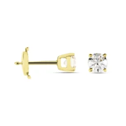 Boucles D'oreilles Puces Victoria Or Jaune Diamant