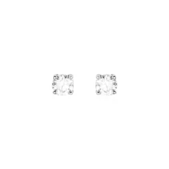 Boucles D'oreilles Puces Victoria Or Blanc Diamant