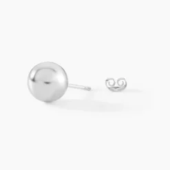 Boucles D'oreilles Puces Virgie Argent Blanc