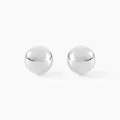Boucles D'oreilles Puces Virgie Argent Blanc