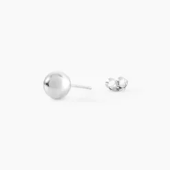 Boucles D'oreilles Puces Virgie Argent Blanc