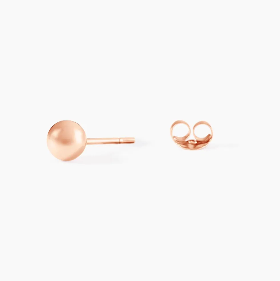 Boucles D'oreilles Puces Virgie Argent Rose