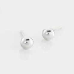 Boucles D'oreilles Puces Virgie Argent Blanc