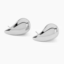 Boucles D'oreilles Puces Xenia Acier Blanc