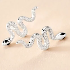 Boucles D'oreilles Puces Yoshie Argent Blanc