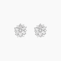 Boucles D'oreilles Puces Ysatis Argent Blanc Oxyde De Zirconium
