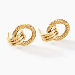 Boucles D'oreilles Puces Zareen Or Jaune